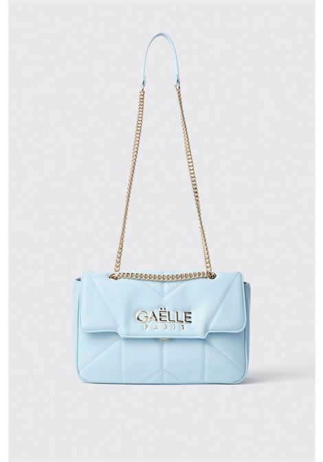 Maxi shoulder strap con matelasse' e logo in metallo  Celeste GAELLE paris | GAACW02157CE01